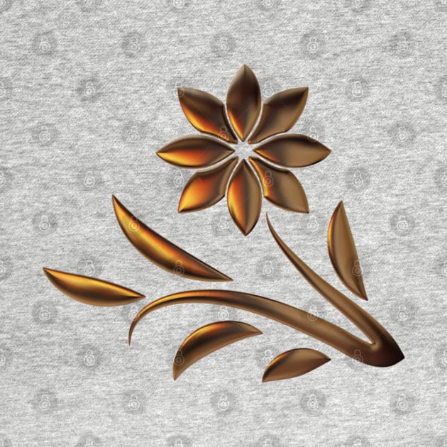 bronze colored abstract flower by Made the Cut